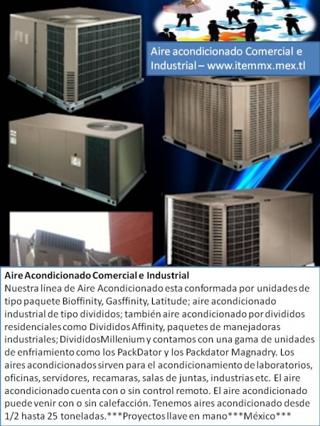 Venta equipos de aire acondicionado industrial, proyectos e instalación